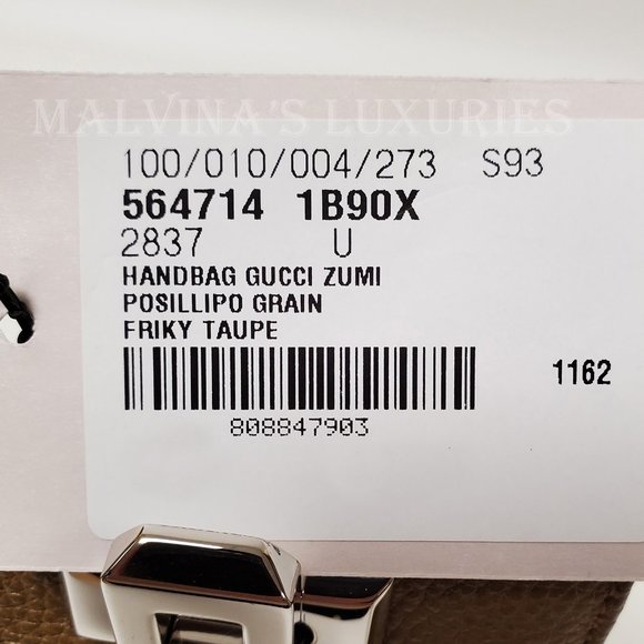 GUCCI BAG 564714 ZUMI MEDIUM GRAINY TAUPE LEATHER TOP HANDLE INTERLOCKING G LOGO - Picture 16 of 16